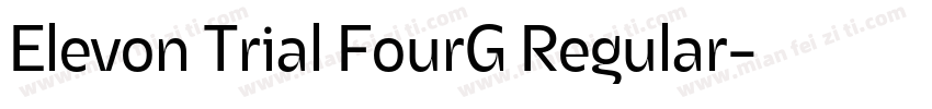 Elevon Trial FourG Regular字体转换